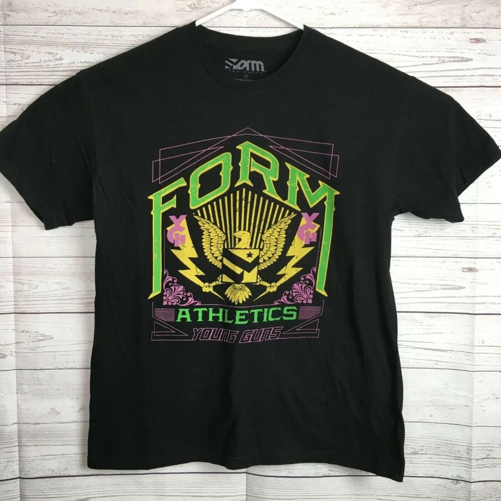 Form Athletics Black‎ T Shirt Adult Large L Young Guns Scott Jorgensen MMA UFC